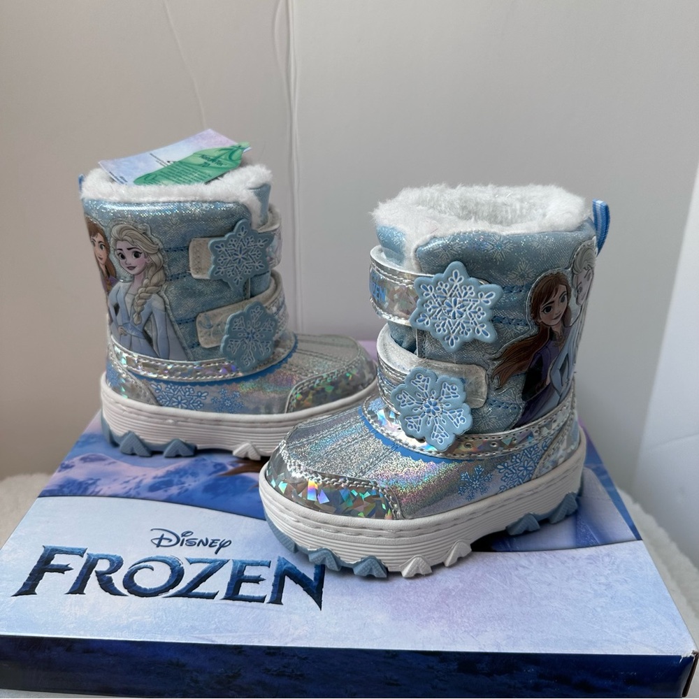Toddler Disney Frozen Shimmering Blue Snow Boots